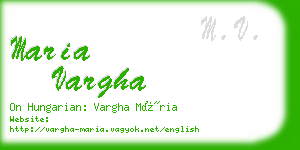 maria vargha business card